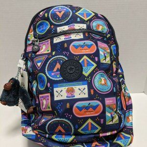 Kipling Wandering Roads Print Backpack